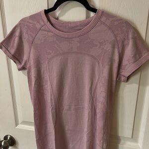 Lululemon Athletica Pink Fitted Short Sleeve T-Shirt